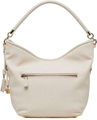 Guess Womens Shoulder Bag Off White Polyurethane - Handbags