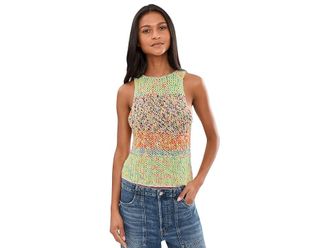 Free People Flea Market Tank Top Womens Sweater Paradise Combo : LG (Womens 12-14), Cotton/Polyamide/Polyester