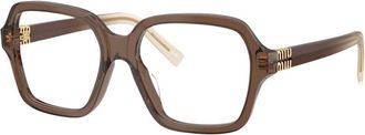 Miu Miu Glasses, female, Brown, Size: 54 MM MU 03Yv Eyeglasses
