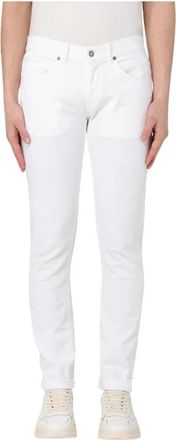 Dondup George Katoenmix Broek - Heren - Slim Fit Jeans - Wit - W30 - Katoen - Jeans