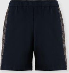 Missoni Cotton Fleece Shorts With Zigzag Insert in Beige& White at Nordstrom, Size X-Large