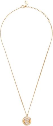 Dior 2000s CD halsketting met stras - Goud