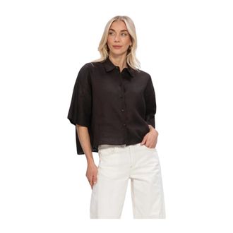 Drykorn Yarika Blouse - Dames - Blouses & Shirts - Zwart - Maat: M Linnen