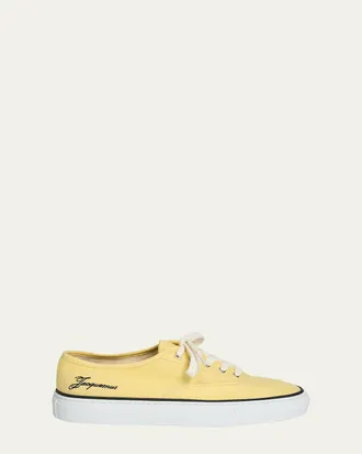 Jacquemus Les Fefe Canvas Low-Top Boat Sneakers