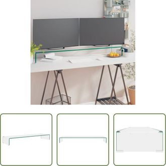 vidaXL vidaXL Mobile tv - Mobile/Rialzo Porta TV in Vetro Trasparente 110x30x13 cm