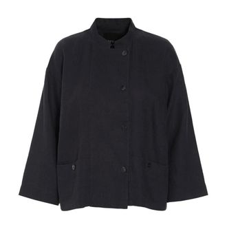 Bitte Kai Rand Light Jackets, female, Black, Size: 2XL Short Linen Jacket