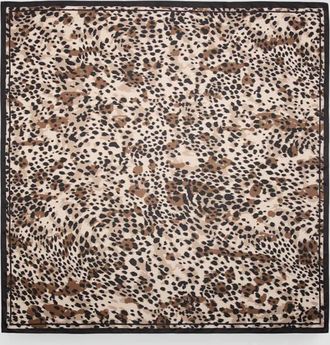 Mango Foulard stampa leopardata marrone - Donna - Taglia unica - MANGO