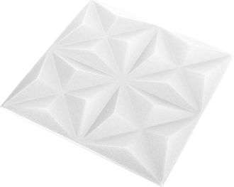 vidaXL Paneles De Pared 24 Uds. 50 X 50 Cm Origami Espuma Xps Vidaxl