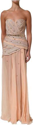Dolce & Gabbana Embellished Strapless Evening Gown - female - Dolce & Gabbana - Gowns - Beige - S - Dresses