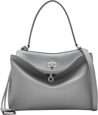 Balenciaga Tassen, Dames, Grijs, ONE Size, Leer, Rodeo Small Handbag