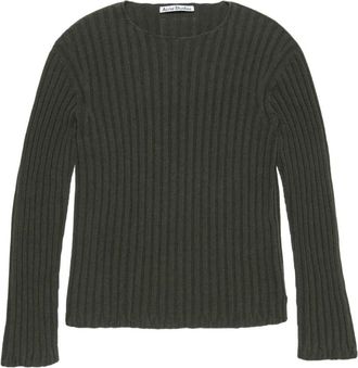 Acne Studios Maglione in cotone a coste - Verde