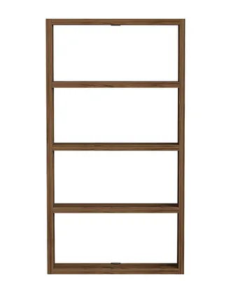 Hanah Home Modern Walnut Wall Shelf