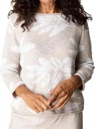 Habitat Womens Sunflower Stitching Sweatshirt In Willow
