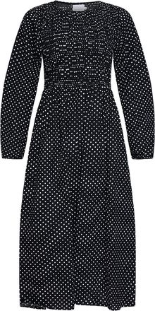 Noella Viol Jurk Katoen in Zwarte stippen