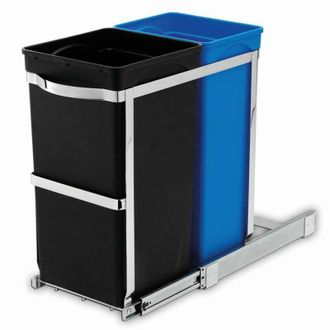 Simplehuman Cubos De Basura - Cubo De Basura Extra&iacute;ble, Dividido 20/15 L Cw1016