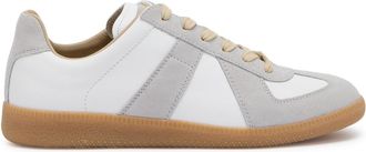 Maison Margiela Replica Panelled Leather Sneakers - White And Grey - 41 (IT41 / UK8)