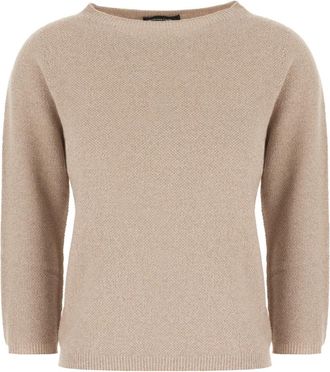 Fabiana Filippi Truien - Dames - Ronde hals truien - Beige - XS - Truien & Vesten