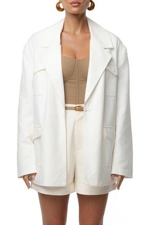 JLUXLABEL Precision Blazer in Ivory at Nordstrom, Size Small