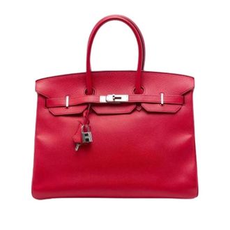 Herm&egrave;s Pre-owned Birkin 35 - Dames - Pre-owned - Rood - Maat: ONE Size Leer