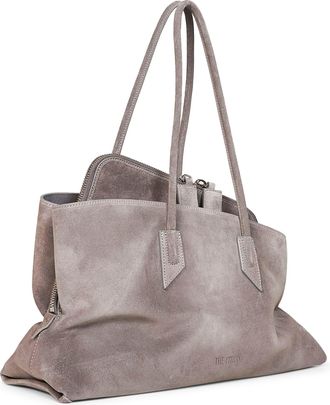 The Attico Womens Top Handle Bag La Passeggiata Grey Calf Leather Handbags Hand