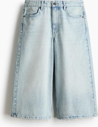 H&M Wide Regular Waist Culotte Jeans - Blue