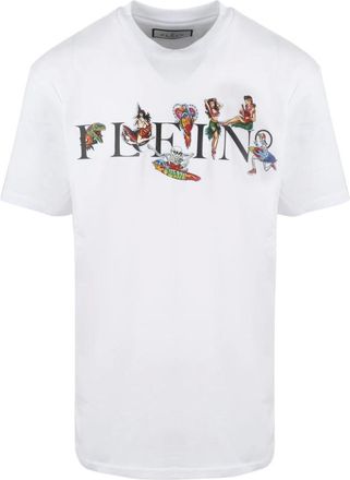 Philipp Plein Hawaii T-Shirt - Heren - Tops - Wit - Maat: XL Katoen