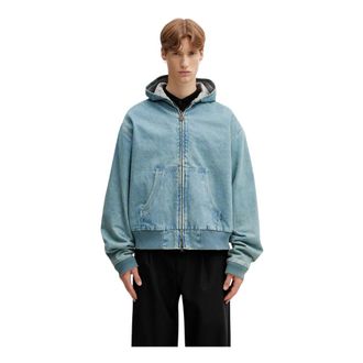 VETEMENTS Hooded Workwear Denim Jacket - Heren - Jassen - Blauw - Maat: M Denim