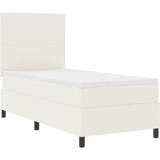 vidaXL Cama Con Somier Con Colch&oacute;n Y Luz Led Crema Individual De Tela De Corduroy Vidaxl