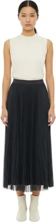 Fabiana Filippi Black Pleated Midi Skirt