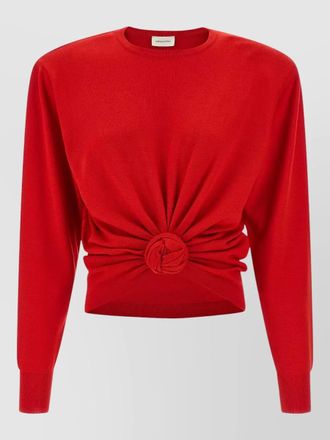 Magda Butrym nineteen crew neck sweater knotted detail