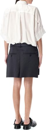 sacai Cotton Poplin X Wool Mini Dress