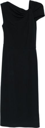 Givenchy Black Draped Midi Dress