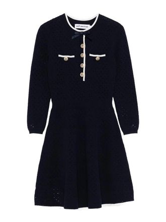 Self Portrait Bow Knit Mini Dress