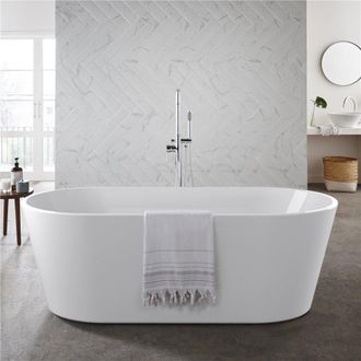 Clifton Premium 1700 x 800mm Freestanding Round Style Bath in White