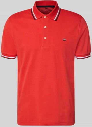 Christian Berg Regular Fit Poloshirt mit Kontraststreifen in Rot, Gr&ouml;&szlig;e 3XL
