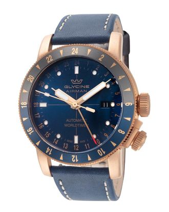Glycine Mens Airman Contemporary Bronze Gmt Watch