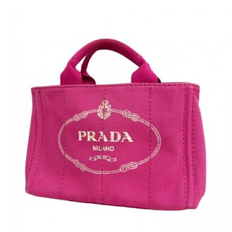 Prada Pink Canvas Tote Bag (Pre-Owned)