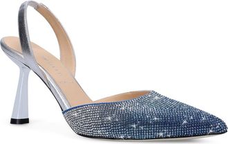 Ron White Daphny Slingback Pointed Toe Pump in Silver at Nordstrom, Size 7.5-8Us