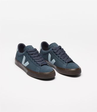Veja Campo Suede Womens Nautico Steel Eagle Trainers - Blue - Size UK 6