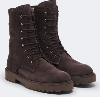 Max Mara Botas con cordones de ante