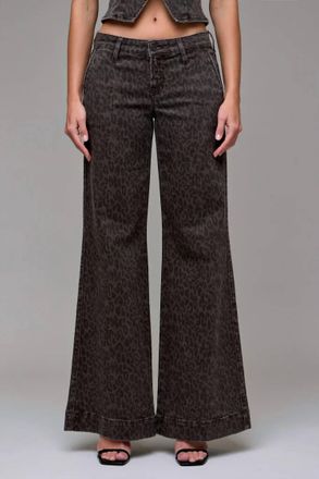 Hidden Jeans Womens Ariana Cheetah Print Denim In Brown