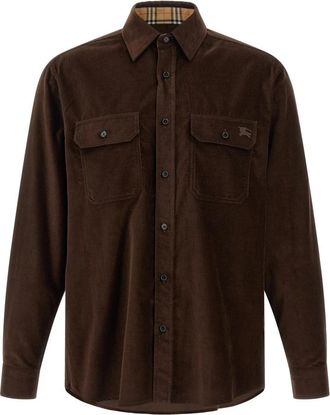 Burberry Cadoc Shirt - Heren - Casual Overhemden - Bruin - L - Katoen - Overhemden