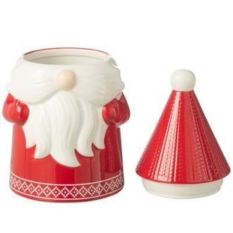 Jolipa Caja de galletas de cer&aacute;mica roja 17*15*33 cm