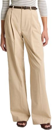 Vince Camille Mid Waist Wide Cotton Leg Trouser