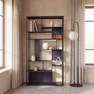 Maisons du monde Estanter&iacute;a de acero negro 107 cm