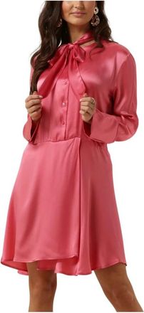 Semicouture Maya Jurk Roze Mini Jurk - Dames - Korte kleedjes - Roze - L - Kleedjes