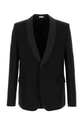Alexander McQueen Zwarte Wol Blazer
