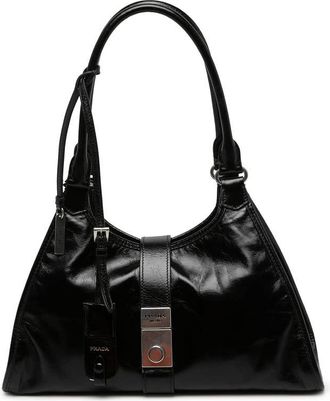 Prada Pre-owned Prada Medium Glossy Calfskin Shoulder Bag Ladies PNRMK4D13ZWO0ZJ3