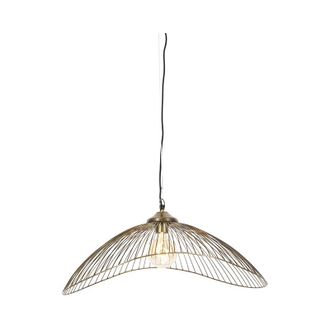 QAZQA Dise&ntilde;o L&aacute;mpara Colgante De Dise&ntilde;o En Lat&oacute;n 64 Cm - Pia Acero Alargada /redonda Adecuado Para Led Max. 1 X 40 Watt - Qazqa