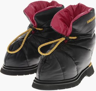 Dsquared2 Nylon Padded Ankle Boots PUFFY With Front Drawstring Closure size 45